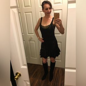 Just Cavalli crochet dress with a gold lining/ Size S